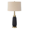 Uttermost Spyglass Black Wood Grain Table Lamp UT-30261