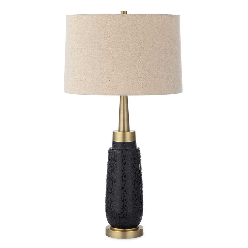 Uttermost Spyglass Black Wood Grain Table Lamp UT-30261