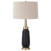 Uttermost Spyglass Black Wood Grain Table Lamp UT-30261