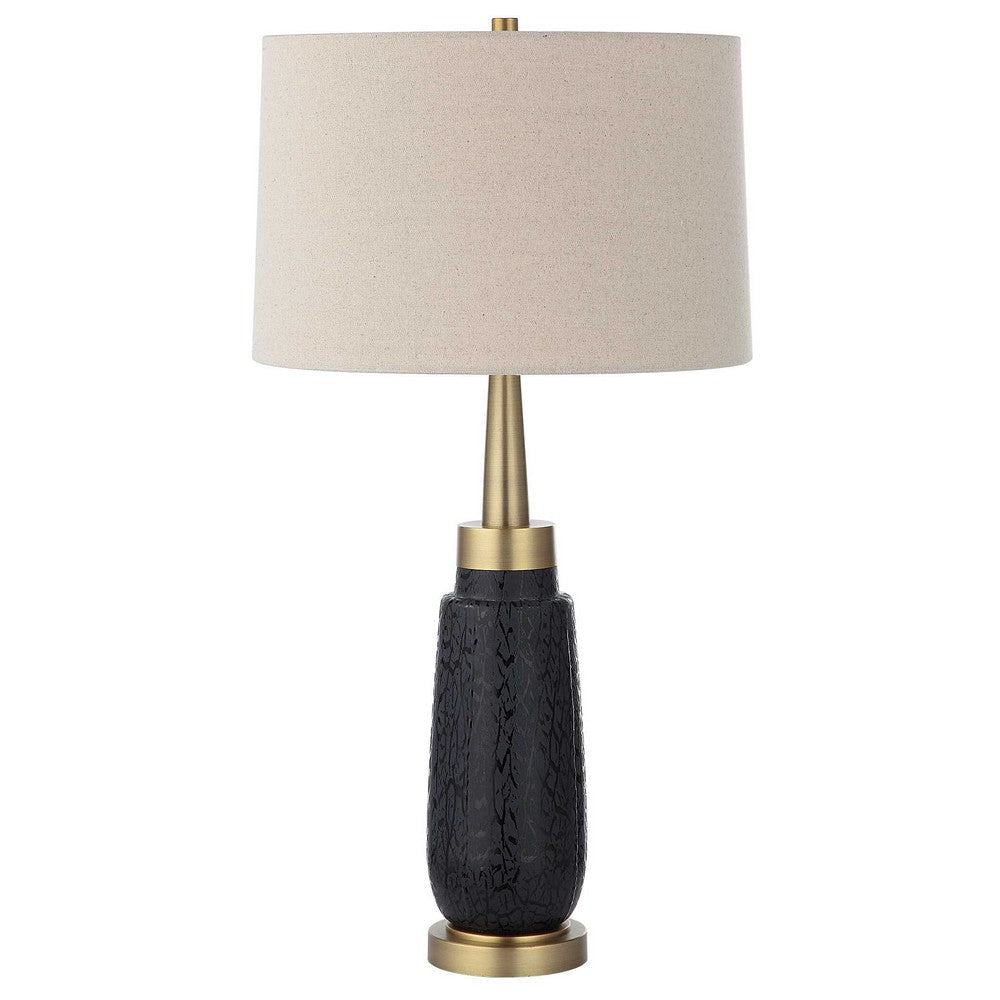 Uttermost Spyglass Black Wood Grain Table Lamp UT-30261