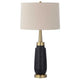 Uttermost Spyglass Black Wood Grain Table Lamp UT-30261