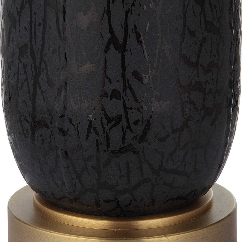 Uttermost Spyglass Black Wood Grain Table Lamp UT-30261