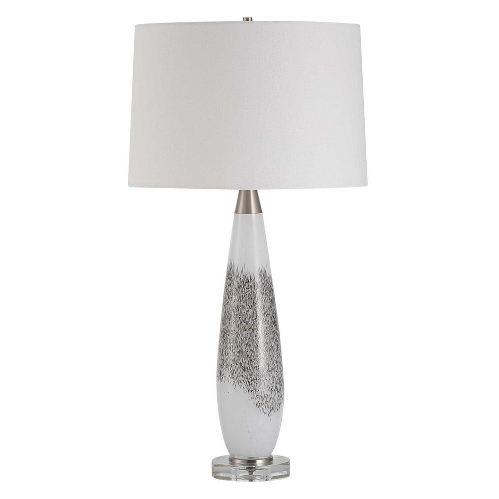 Uttermost Quinn White & Silver Table Lamp UT-30263