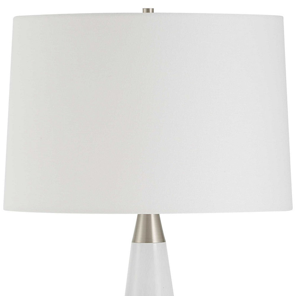 Uttermost Quinn White & Silver Table Lamp UT-30263