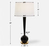 Uttermost Brielle Polished Black Table Lamp UT-30286