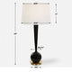 Uttermost Brielle Polished Black Table Lamp UT-30286