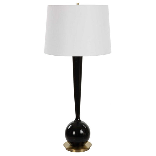 Uttermost Brielle Polished Black Table Lamp