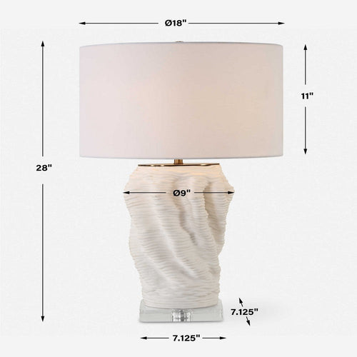Uttermost Stratified White Table Lamp