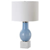 Uttermost Clear Sky Blue Glass Table Lamp UT-30297-1