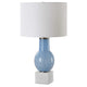 Uttermost Clear Sky Blue Glass Table Lamp UT-30297-1