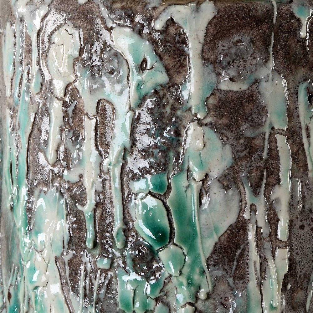 Uttermost Meltdown Ivory Teal Table Lamp