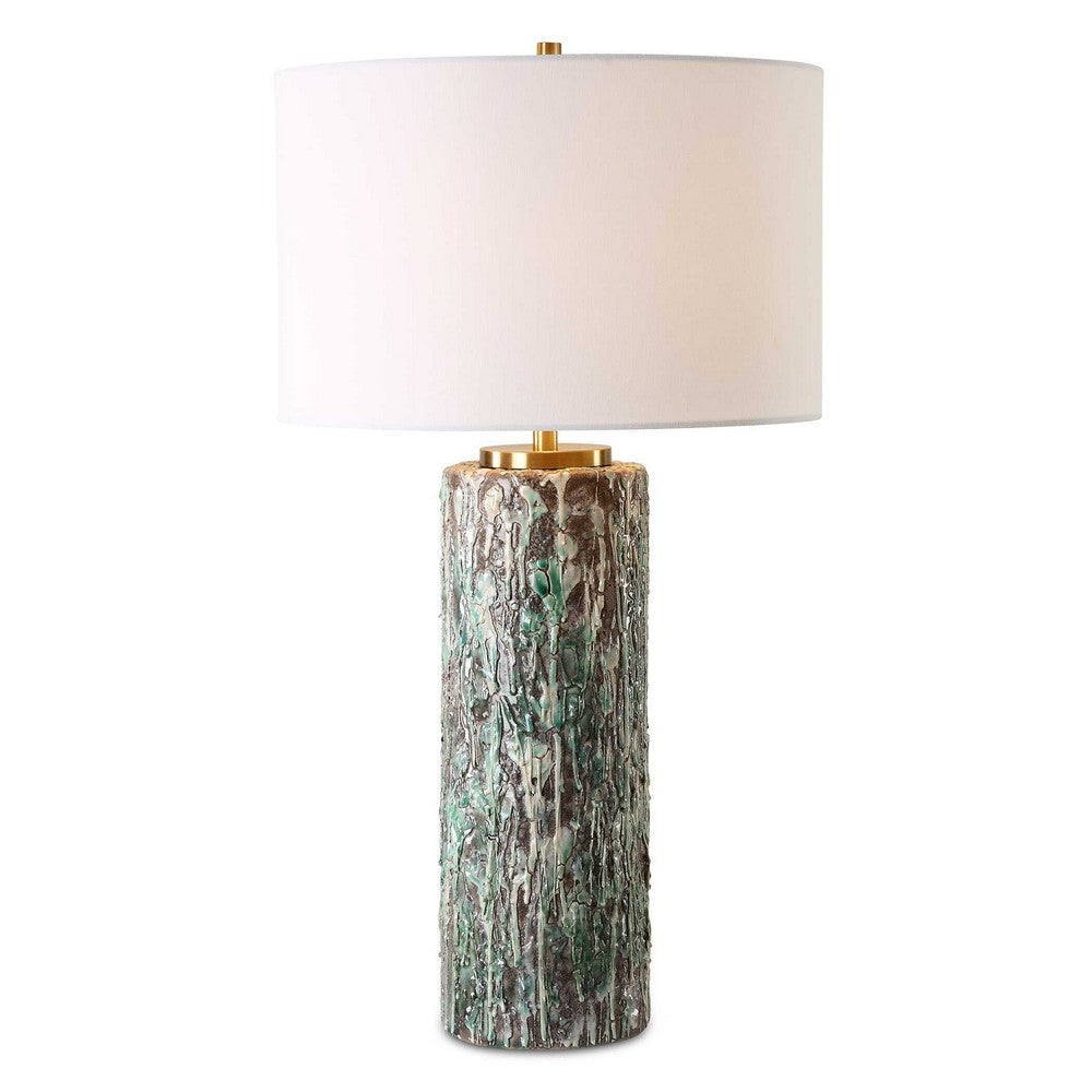 Uttermost Meltdown Ivory Teal Table Lamp UT-30350