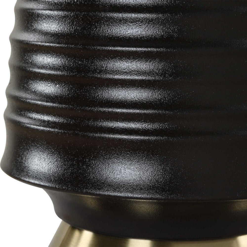Uttermost Foster Black Glaze Table Lamp UT-30353-1