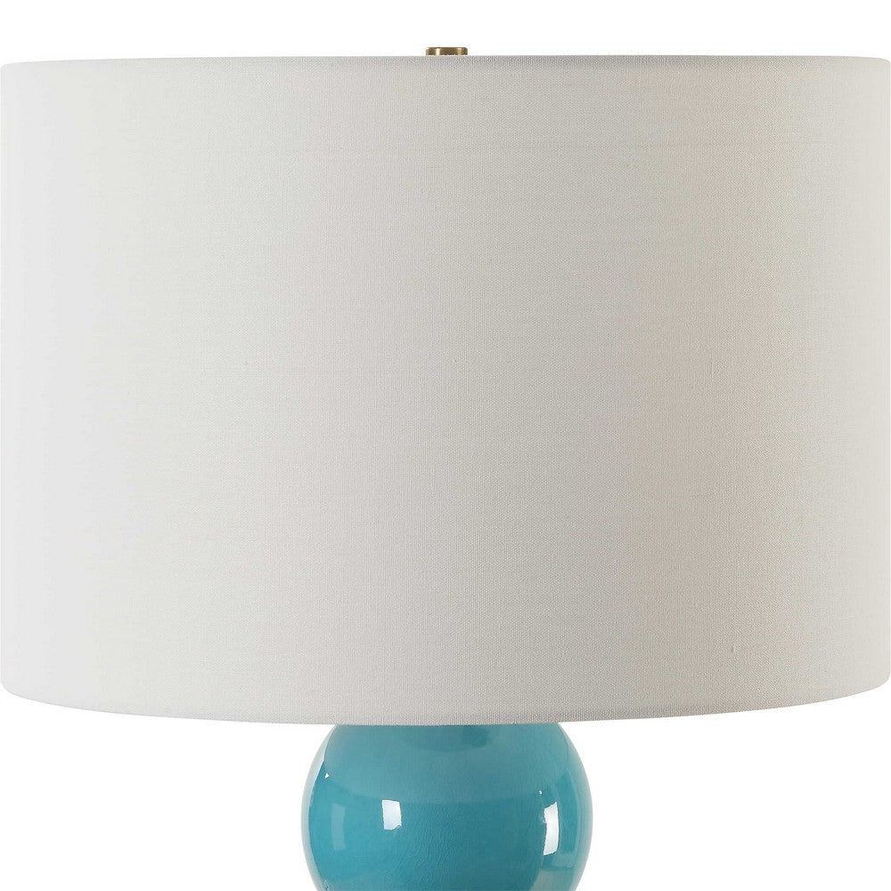 Uttermost Palawan Blue Glaze Table Lamp UT-30362-1