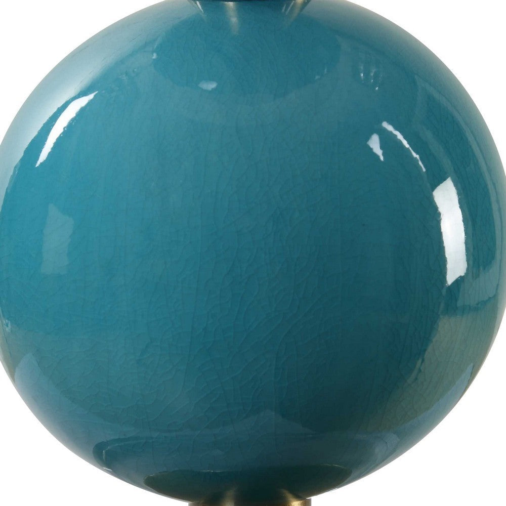 Uttermost Palawan Blue Glaze Table Lamp UT-30362-1