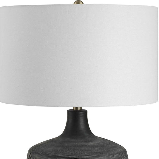 Uttermost Graphite Ribbed Table Lamp