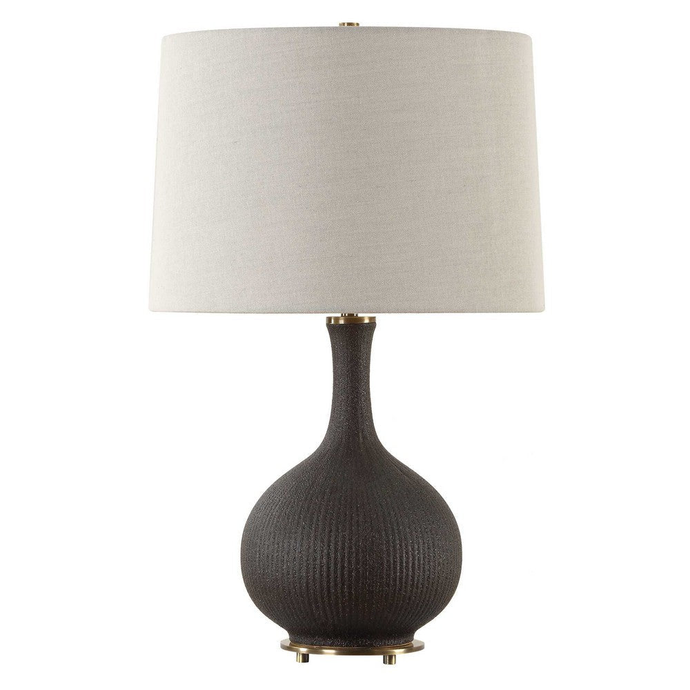 Uttermost Rimini Black Glaze Table Lamp UT-30373