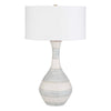 Uttermost Potter Striped Ivory Blue Table Lamp