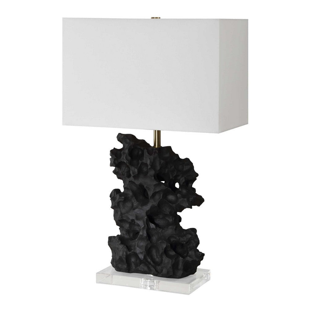 Uttermost Basalt Black Stone Table Lamp UT-30386-1