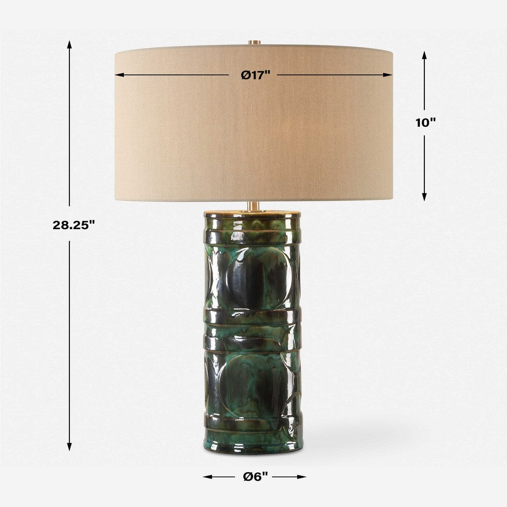Uttermost Loch Green Glaze Table Lamp UT-30396