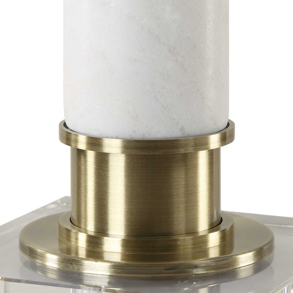 Uttermost Plinth White Marble Table Lamp UT-30401-1