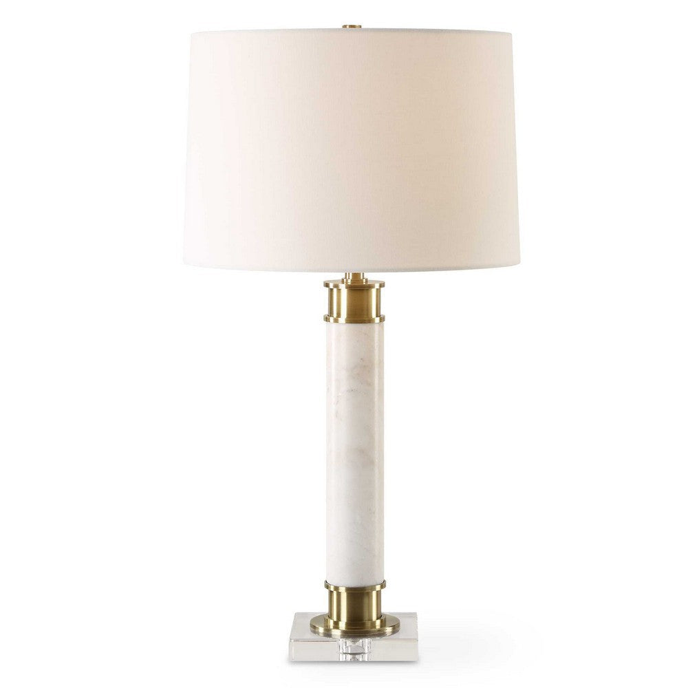Uttermost Plinth White Marble Table Lamp UT-30401-1