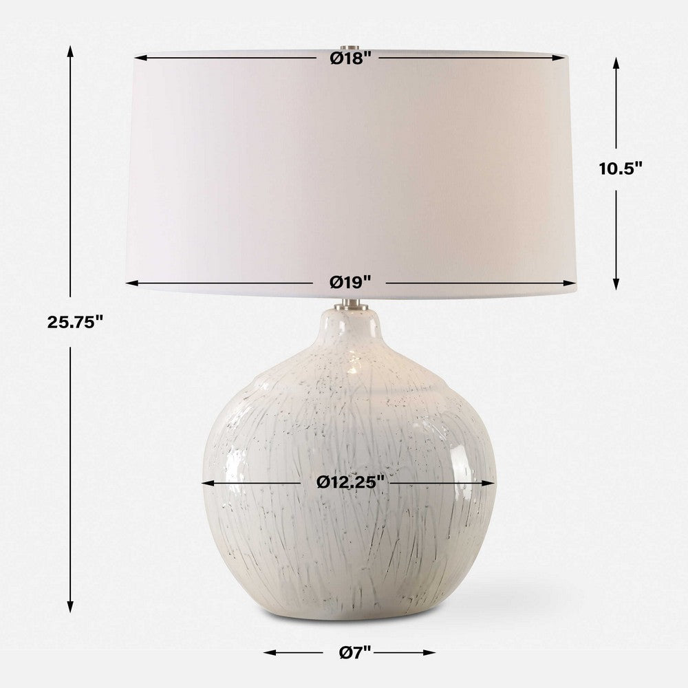 Uttermost Dribble White Glaze Table Lamp UT-30411