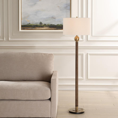Uttermost Keros Dark Oak Floor Lamp