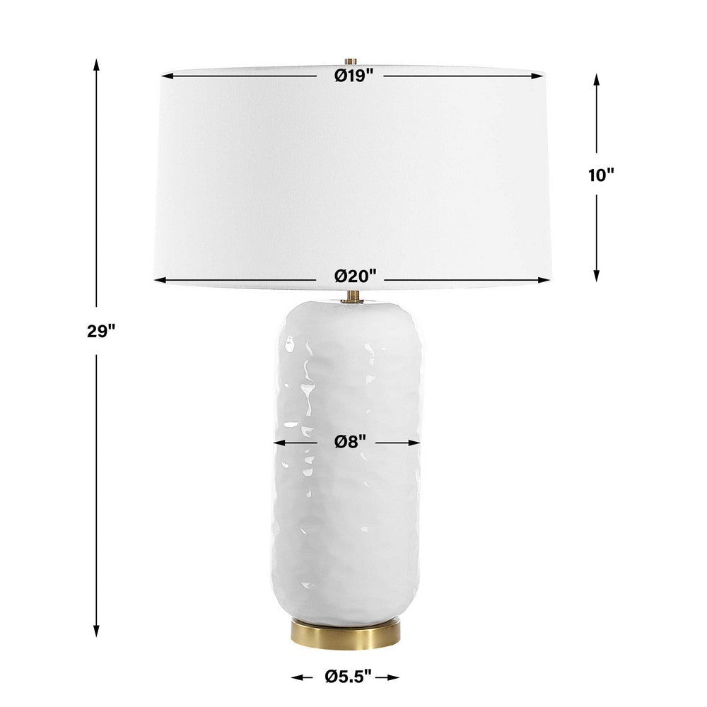 Uttermost Iona White Glaze Table Lamp UT-30450