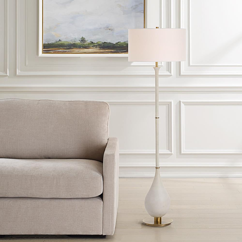Uttermost Dewdrop Ivory Floor Lamp
