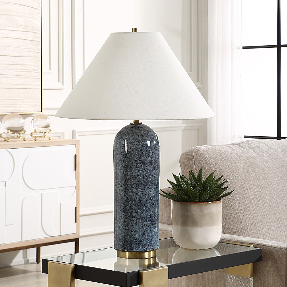 Uttermost Mayetta Deep Blue Table Lamp
