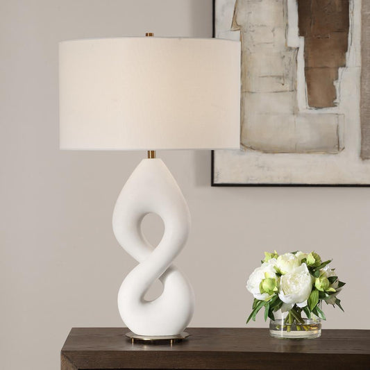 Uttermost Meridian Ivory Stone Table Lamp