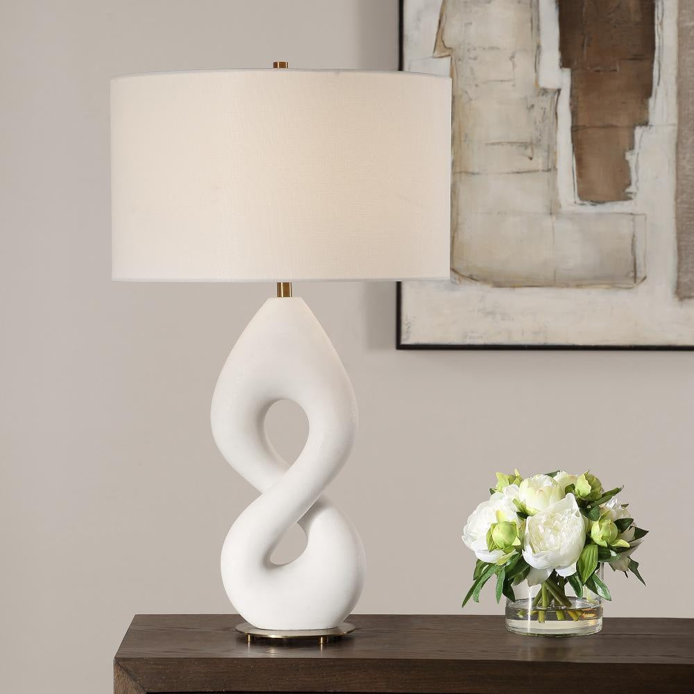 Uttermost Meridian Ivory Stone Table Lamp