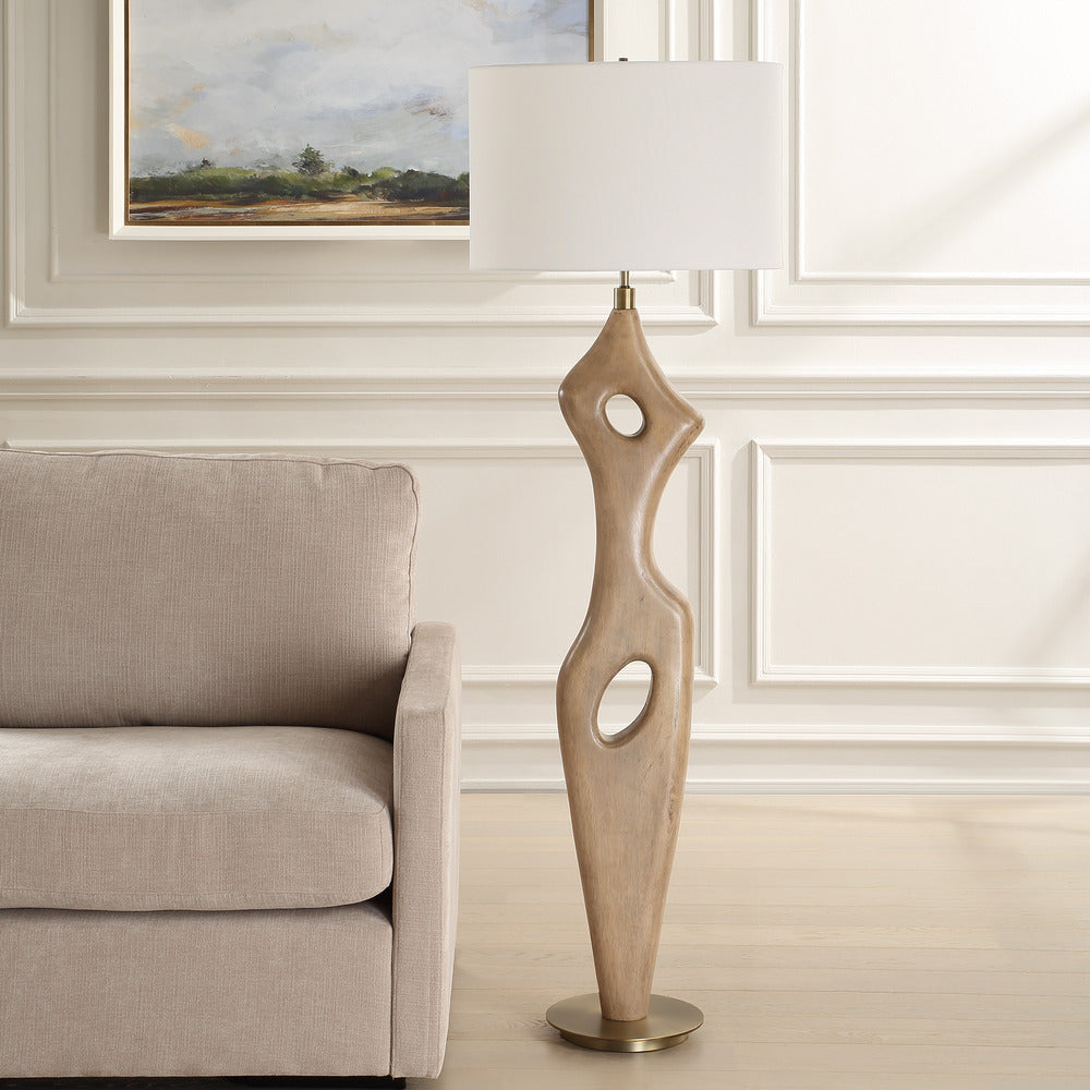 Uttermost Almyra Solid Wood Floor Lamp UT-30486-1
