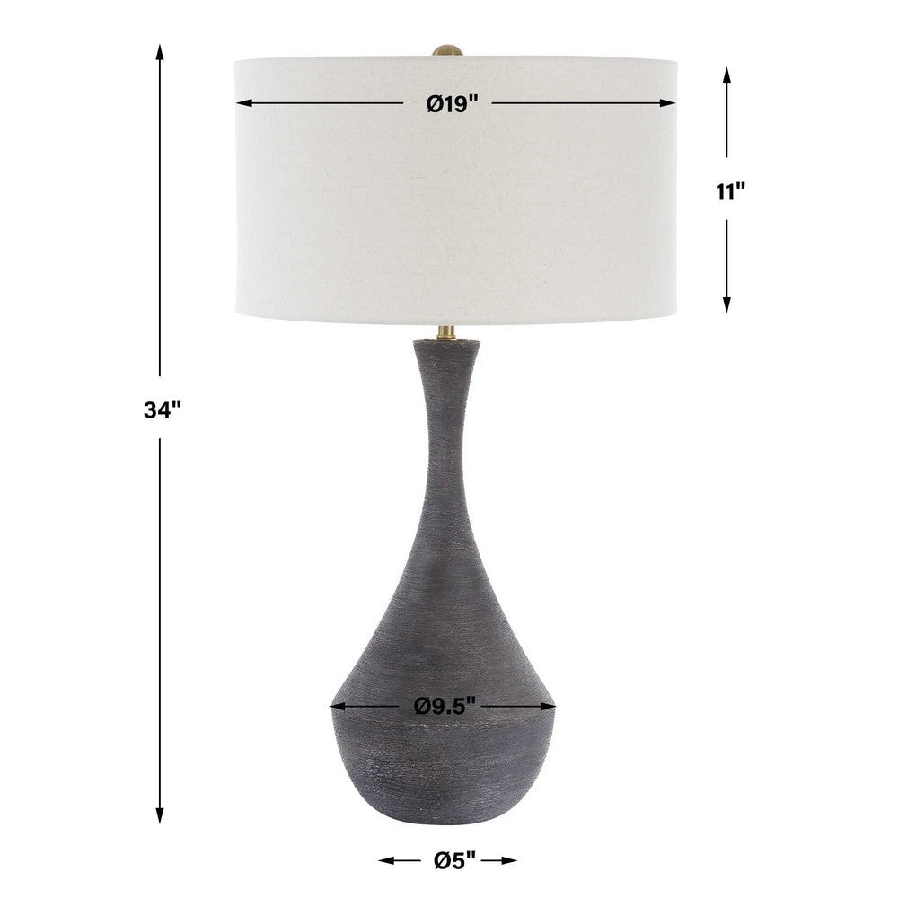 Uttermost Helston Dark Charcoal Table Lamp UT-30503
