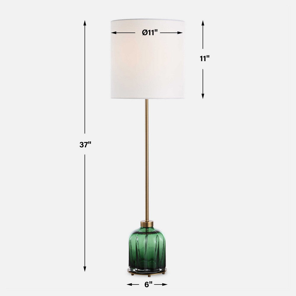 Uttermost Lois Green Glass Buffet Lamp UT-30504-1