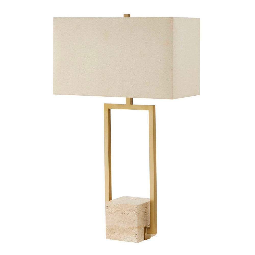 Uttermost Warrick Modern Travertine Table Lamp