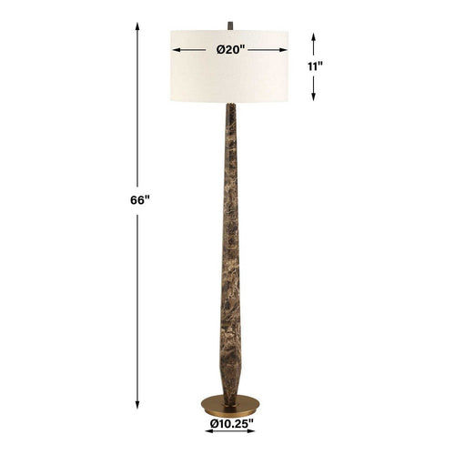 Uttermost Tyree Brown Marble Floor Lamp
