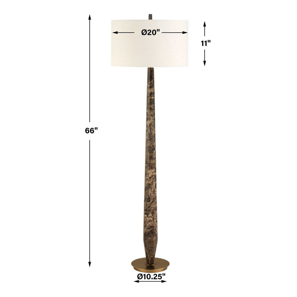 Uttermost Tyree Brown Marble Floor Lamp