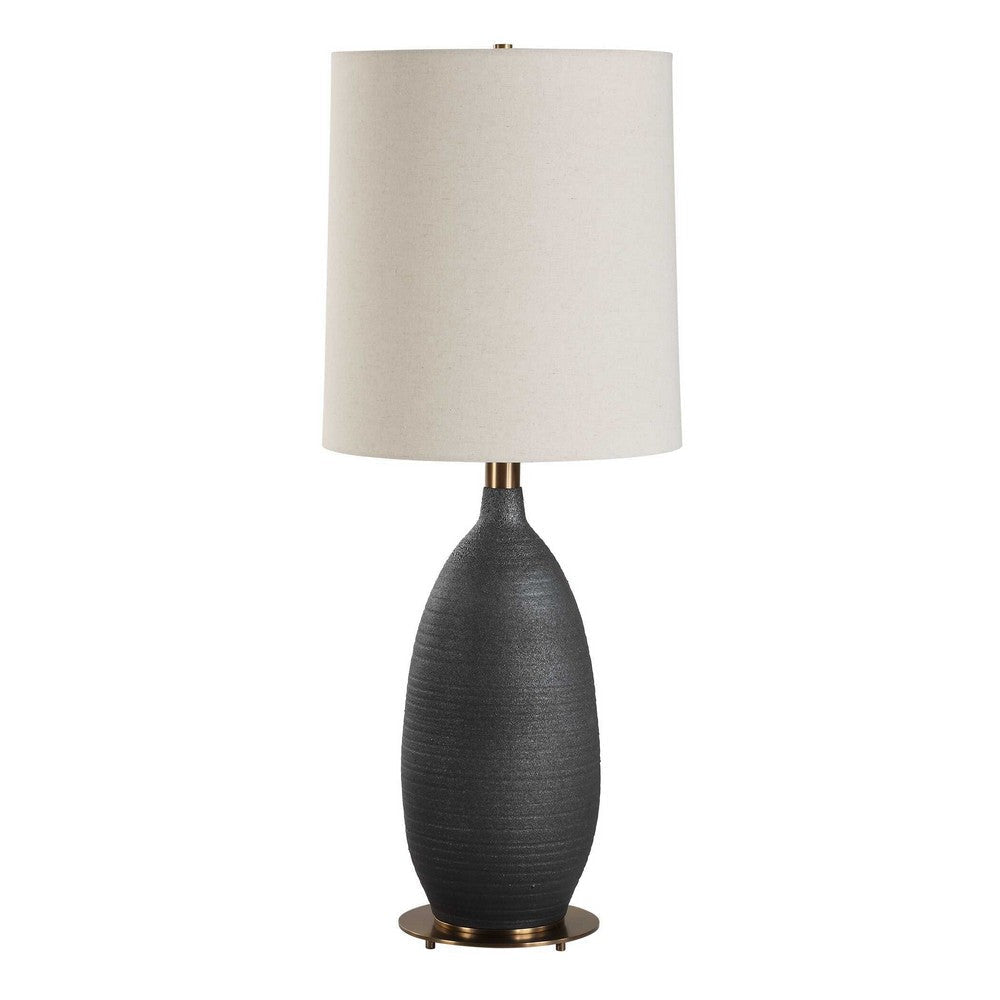 Uttermost Bower Matt Black Table Lamp UT-30554-1