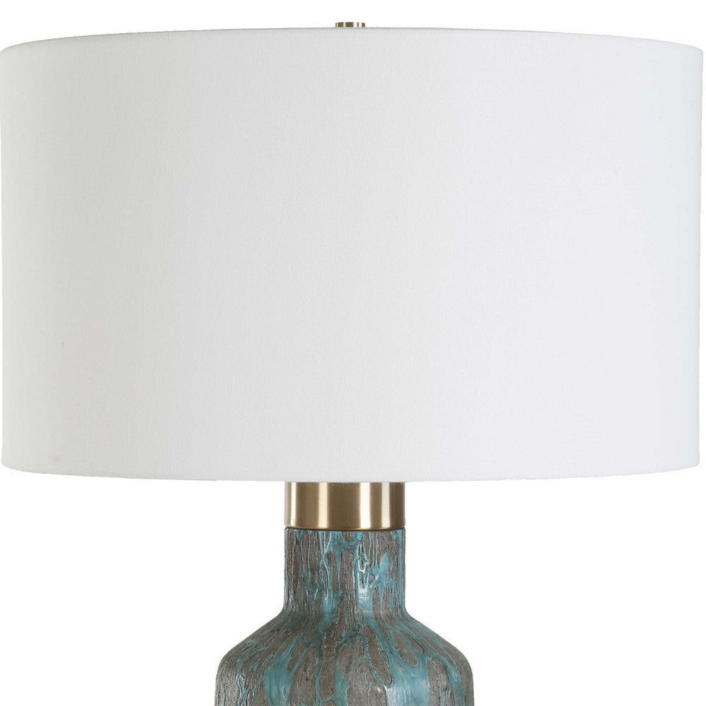 Uttermost Dauphine Cracked Teal Table Lamp UT-30559