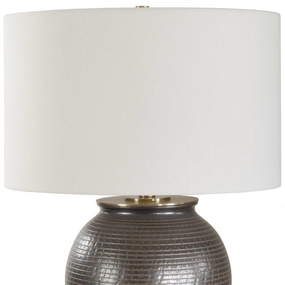 Uttermost Hawkins Bronze Ribbed Table Lamp UT-30562-1