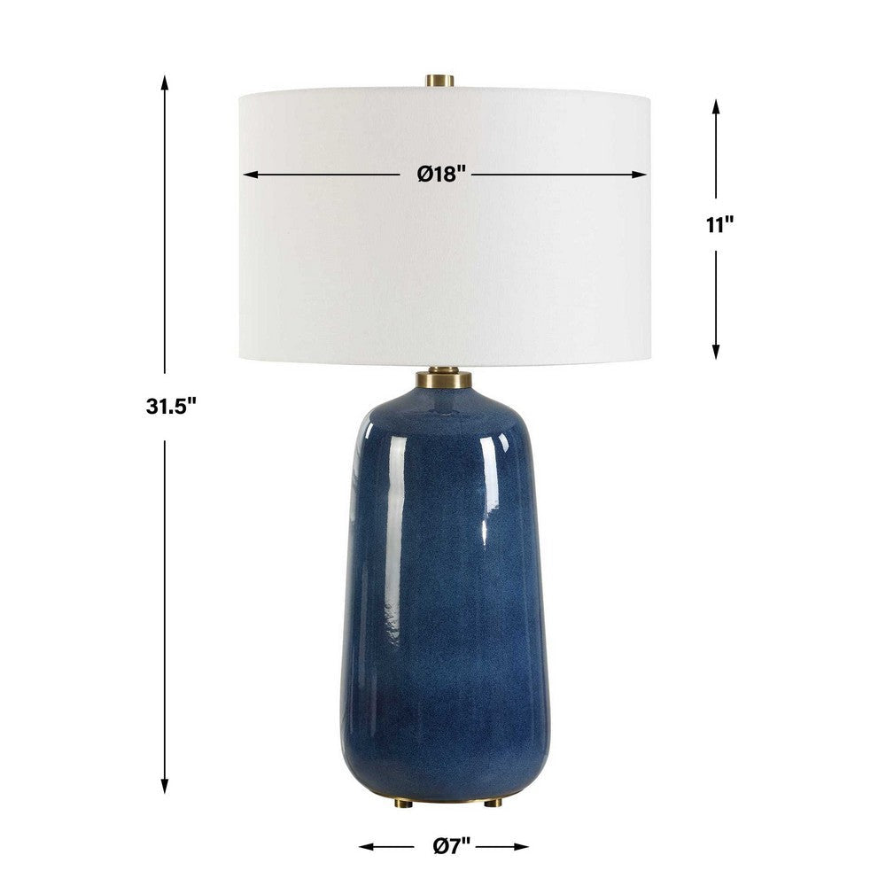 Uttermost Brae Blue Glaze Table Lamp UT-30566