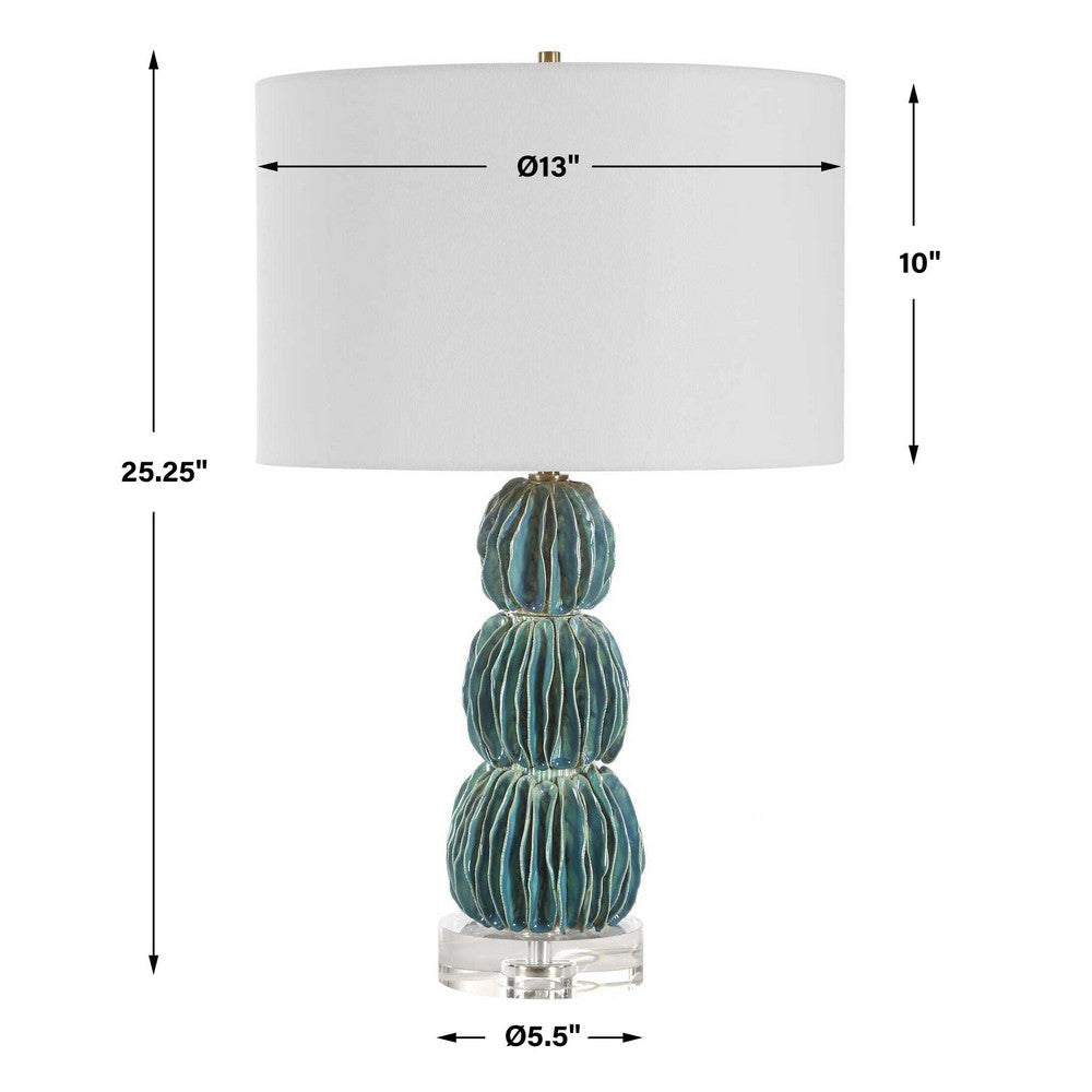 Uttermost Bonaire Teal Blue Table Lamp UT-30572