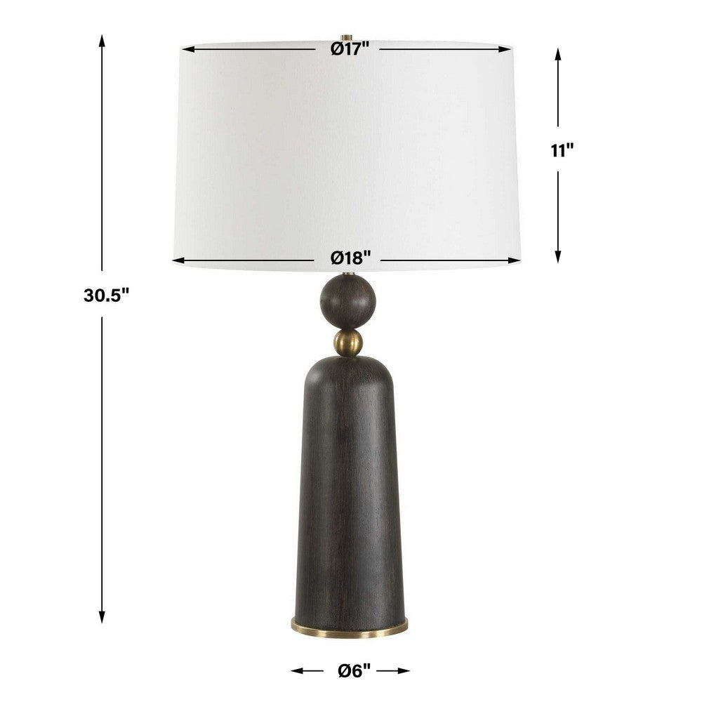 Uttermost McQuinn Dark Walnut Table Lamp UT-30588