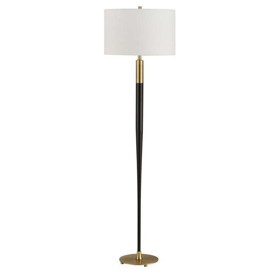 Uttermost Stowe Satin Black Floor Lamp