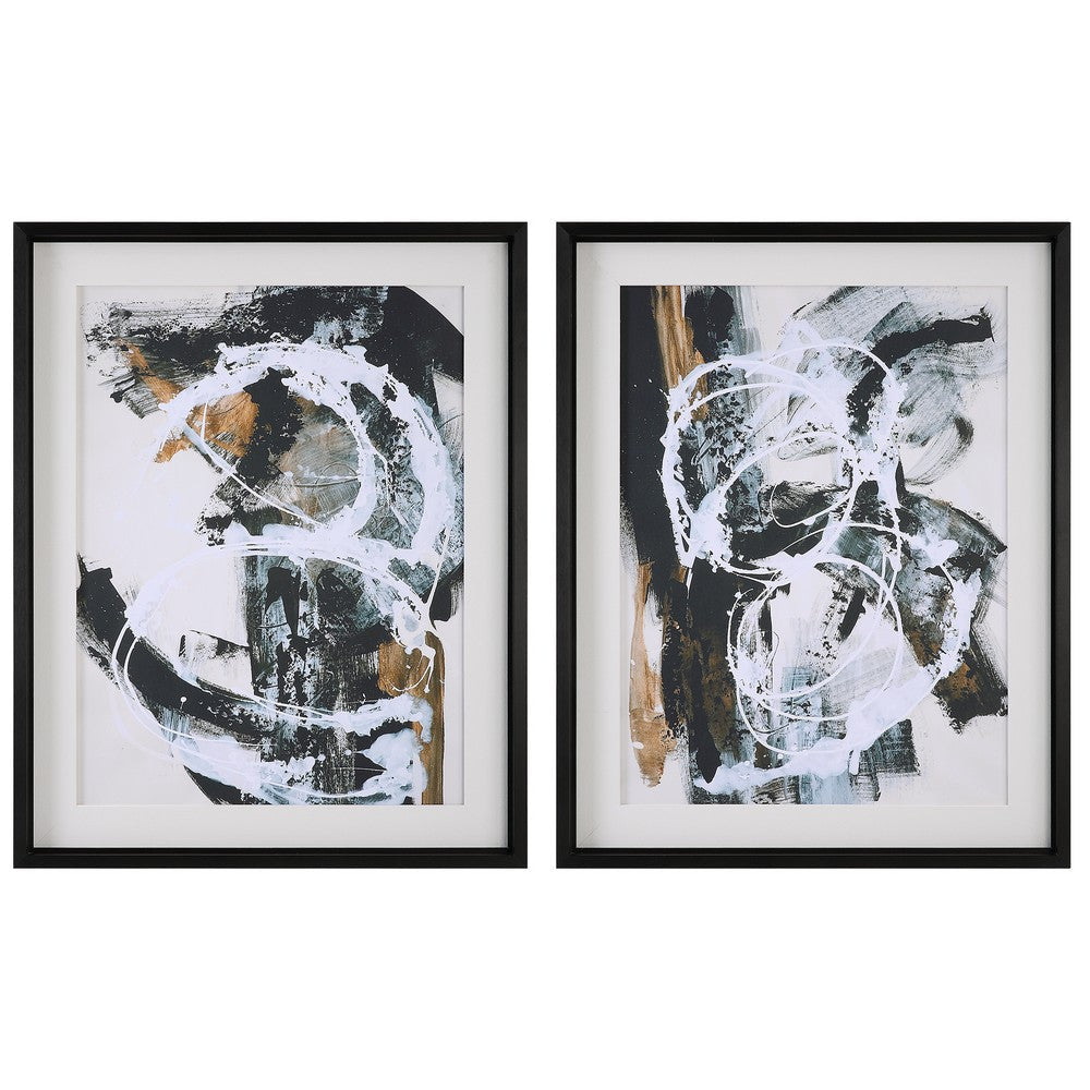 Uttermost 32265 Winterland - Abstract Framed Print (Set of 2)-38.75 Inches Tall and 30.75 Inches Wide