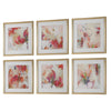 Uttermost Fresh Start Red Abstract Prints Set/6