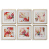 Uttermost Fresh Start Red Abstract Prints Set/6