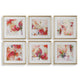Uttermost Fresh Start Red Abstract Prints Set/6